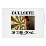 Bullseye Is The Goal (Three Darts On Dartboard) Card