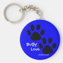 Bully Love pawprints Key Chain