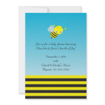 bumble bee baby shower personalized announcement