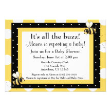 Bumble Bee Baby Shower Invitation