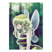 Bumble Bee Blonde Fairy Custom Announcements