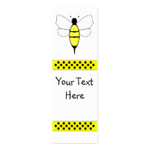 Bumble Bee Bookmark Business Card Template