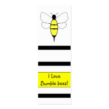 Bumble Bee Bookmark Business Card Template