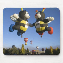 Bumble bee hot air balloons mouse pad.