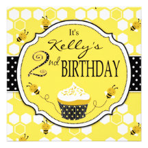 Bumble Bee Invitation Square 2