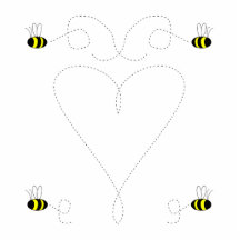 Bumble Bee Love Ornament Acrylic Cut Outs