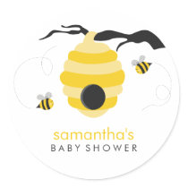 Bumble Bees Baby Shower Sticker