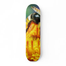 Bumblebees Flowers Macro Skate Boards