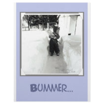 Bummer Boy with Snow Shovel Customized Letterhead