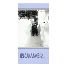 Bummer Boy with Snow Shovel Personalized Photo Card