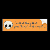 Bump In The Night Skull bumper stickers