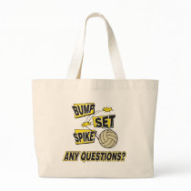 Bump Set Spike Volleyball Gift Canvas Bags