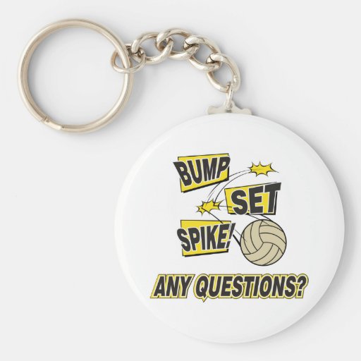 Bump Set Spike Volleyball Gift Keychain