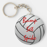 Bump Set Spike Volleyball Key Chain