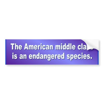 BUMPER american middle class Bumper Stickers by WanderingWomyn