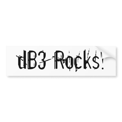 bumper for yur dumper - black on white bumper sticker by happycreekmusic