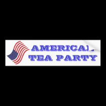 Bumper Sticker-AMERICAN TEA PARTY bumper stickers