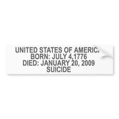 Bumper Sticker American Tombstone by fadzwear