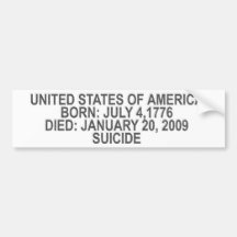 Bumper Sticker American Tombstone