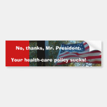 Bumper Sticker-Anti-Obama Health Care Plan