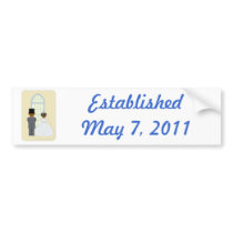 Bumper Sticker - Bride and Groom