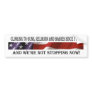 bumper sticker - clinging to guns, religion and ba