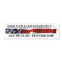 bumper sticker - clinging to guns, religion and ba bumper stickers