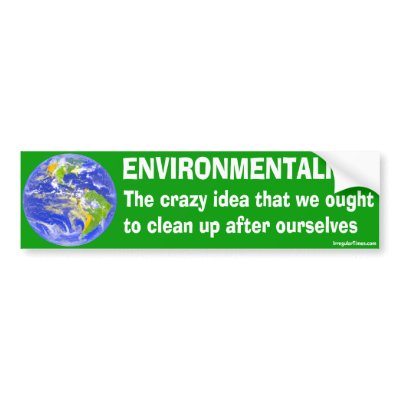 Bumper Sticker Definition of Environmentalism by irregulargoods