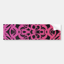 Bumper Sticker Floral abstract background