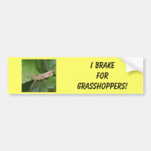 Bumper Sticker for Grasshopper Lovers