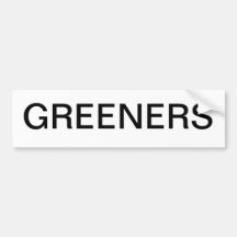 bumper sticker for green persons