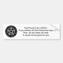 Bumper sticker for Witches