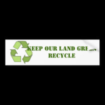Bumper Sticker-Go Green-Recycle bumper stickers