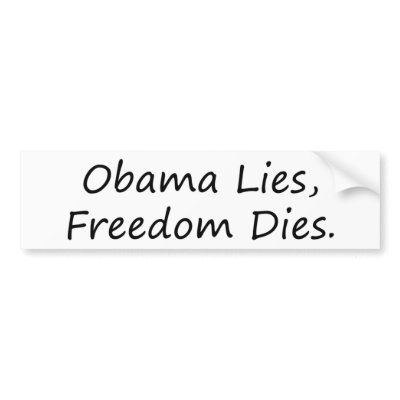 bumper sticker - Obama lies freedom dies by PatriotGear