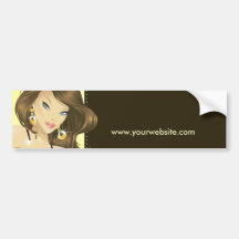 Bumper Sticker Pretty Woman Yellow Tanning Salon