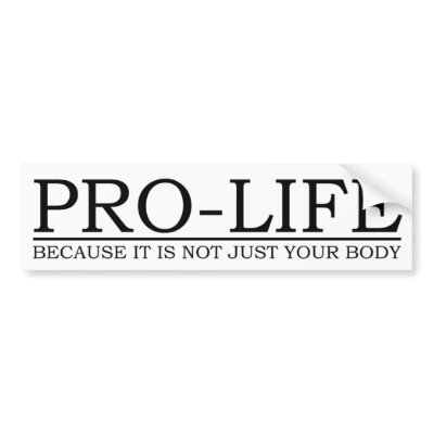 bumper sticker - pro life by PatriotGear
