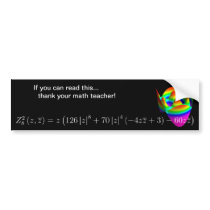 bumper sticker, thank your math teachers, Z 08 02 bumper stickers