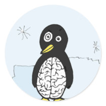 Bumpy Brains Penguin Sticker