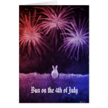 Bun on the 4th of July Greeting Cards
