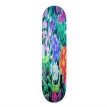 Bunch of Flowers, Painting Effect Custom Skate Board