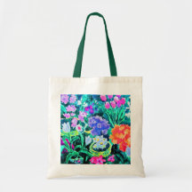 Bunch of Flowers, Painting Effect Tote Bags