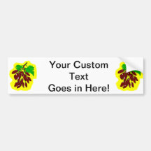 Bunch of peppers with yellow background bumper sticker