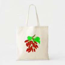 Bunch of red peppers bag