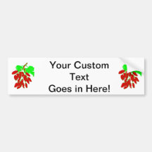 Bunch of red peppers bumper sticker