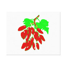 Bunch of red peppers gallery wrap canvas