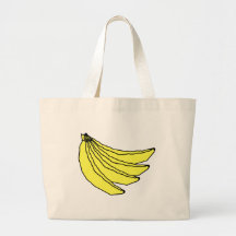 Bunch of Yellow Bananas. Canvas Bags