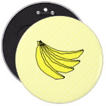 Bunch of Yellow Bananas. Pinback Button