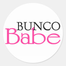 Bunco Babe Round Sticker