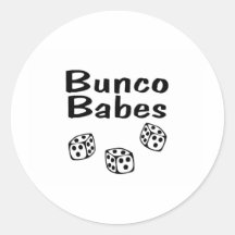 Bunco Babes Round Stickers