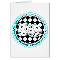 Bunco Chicks Roll With It - Blue cards